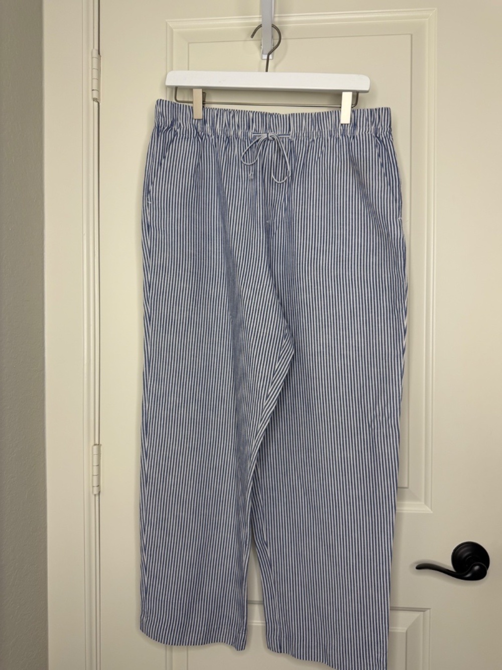 H&M‎ Linen Blend Striped Drawstring Trousers - Women’s Size Medium